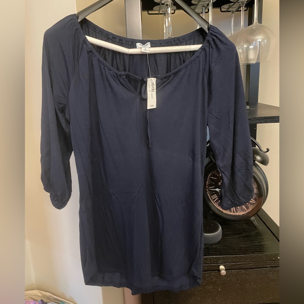 Old Navy cotton cinch-neck blouse - size medium